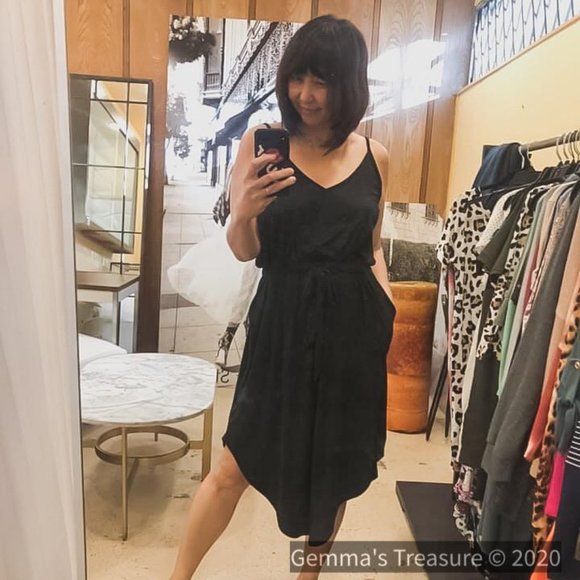 Ellis Tie Waist Strap Dress - Blue Tie Dye - Picture 6 of 7